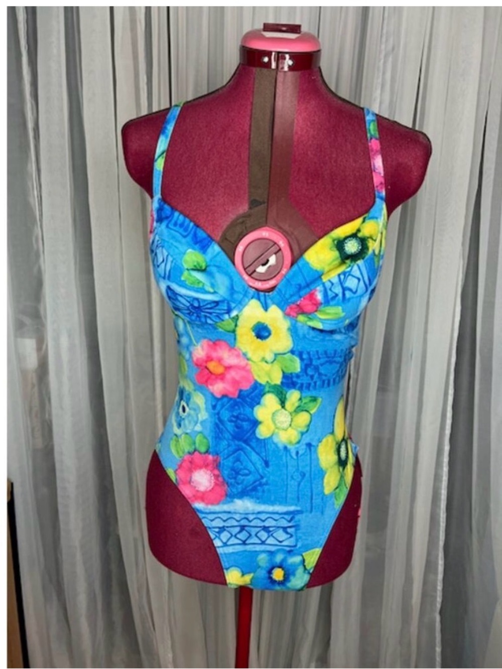 Vintage 90s Christina Tropical Tiki One Piece Swim